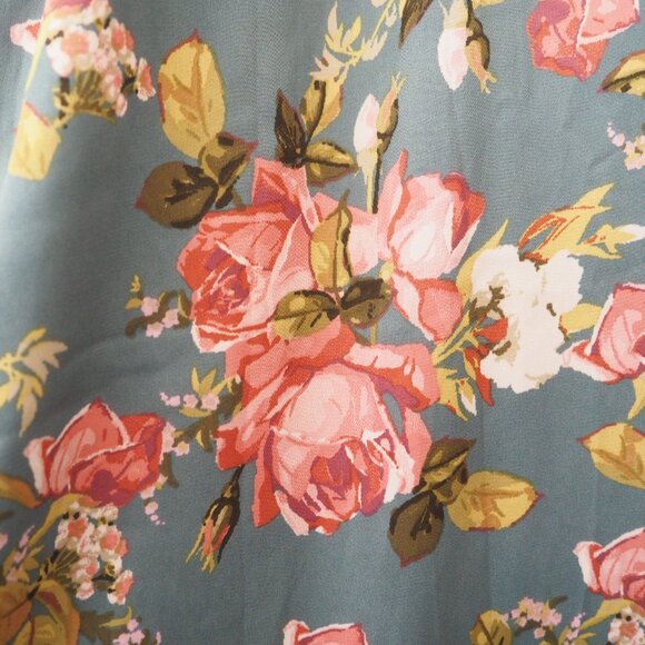 ASTR The Label Floral Satin Long Sleeve Midi Dress sz M - Picture 6 of 8